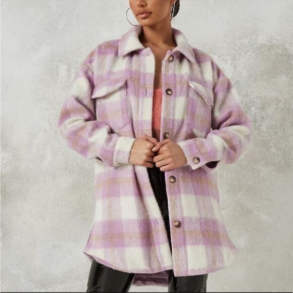 ✨ PLAID BUTTON DOWN SHACKET  COAT✨ - Picture 9 of 10